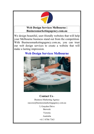 Web Design Services Melbourne  Businessmarketingagency.com.au