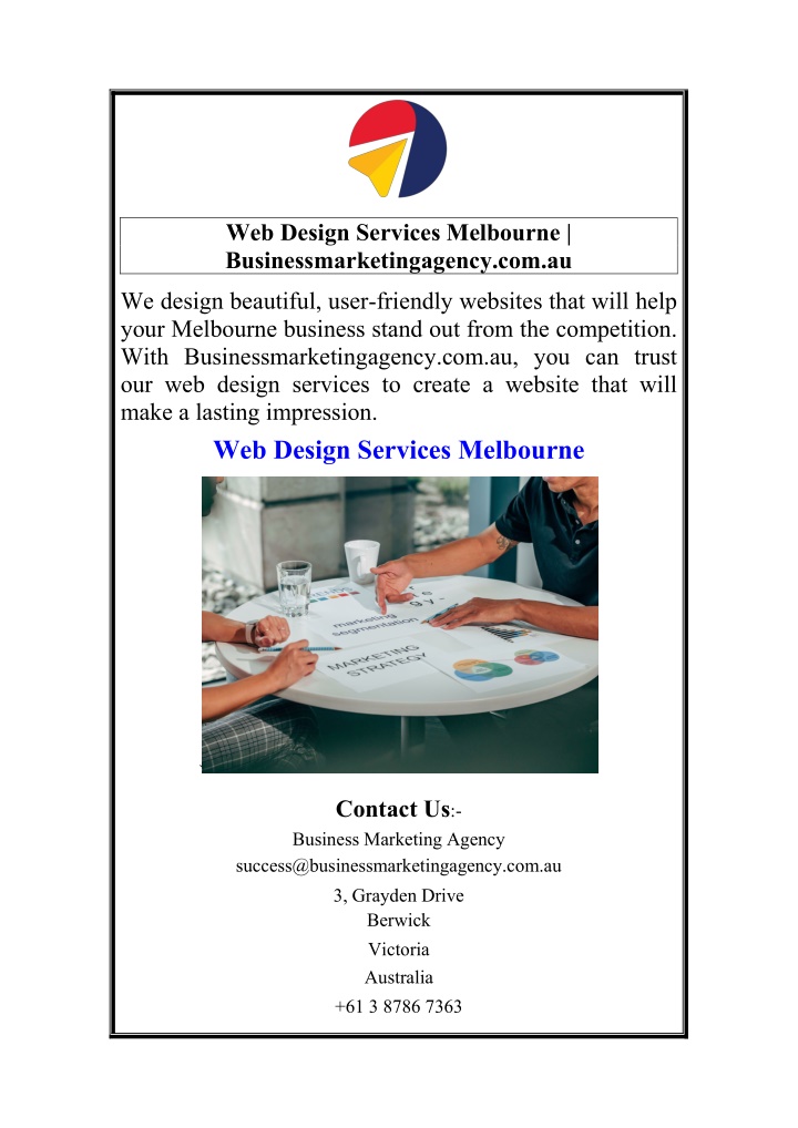 web design services melbourne