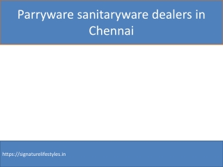 Parryware sanitaryware dealers in Chennai