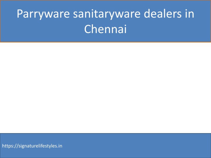 parryware sanitaryware dealers in chennai