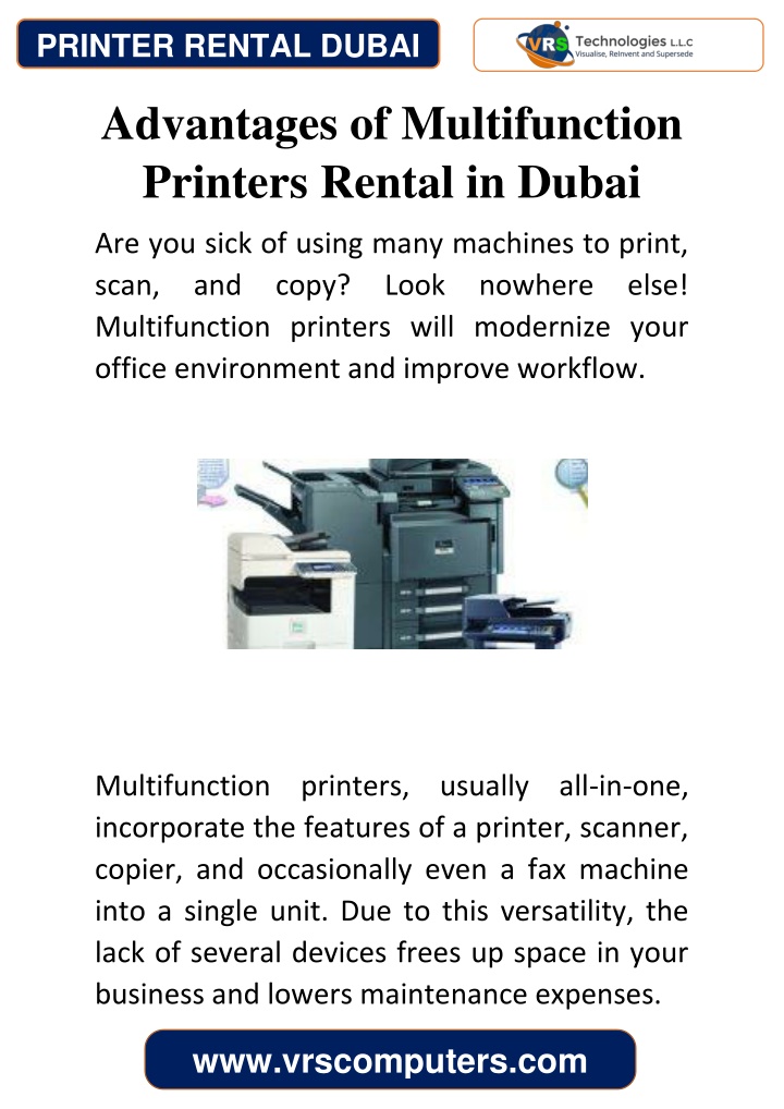 printer rental dubai