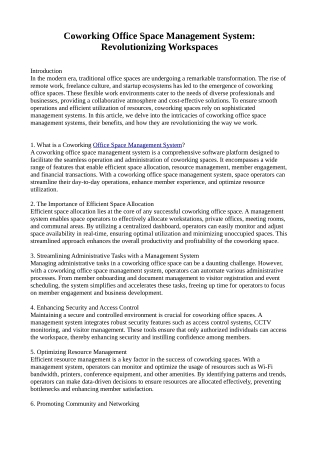 coworking office space management system