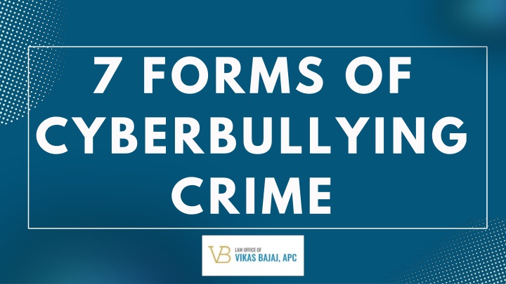 7 forms of cyberbullying crime