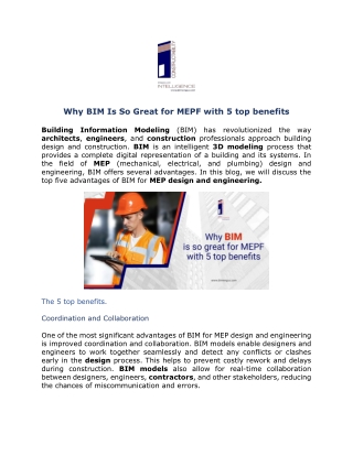 why bim is so great for mepf with 5 top benefits