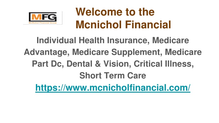 welcome to the mcnichol financial