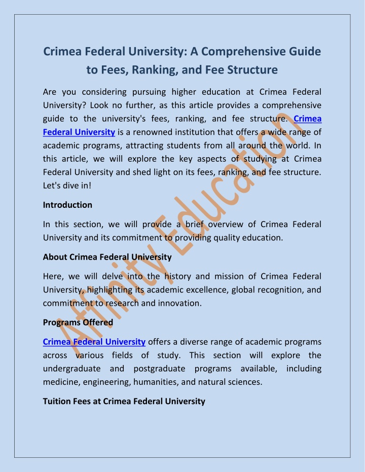 crimea federal university a comprehensive guide