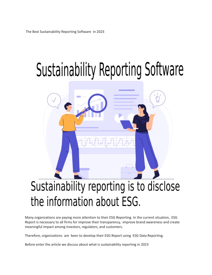 the best sustainability reporting software in 2023