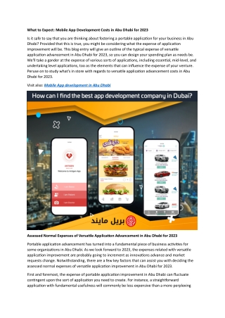 Mobile App development in Abu Dhabi