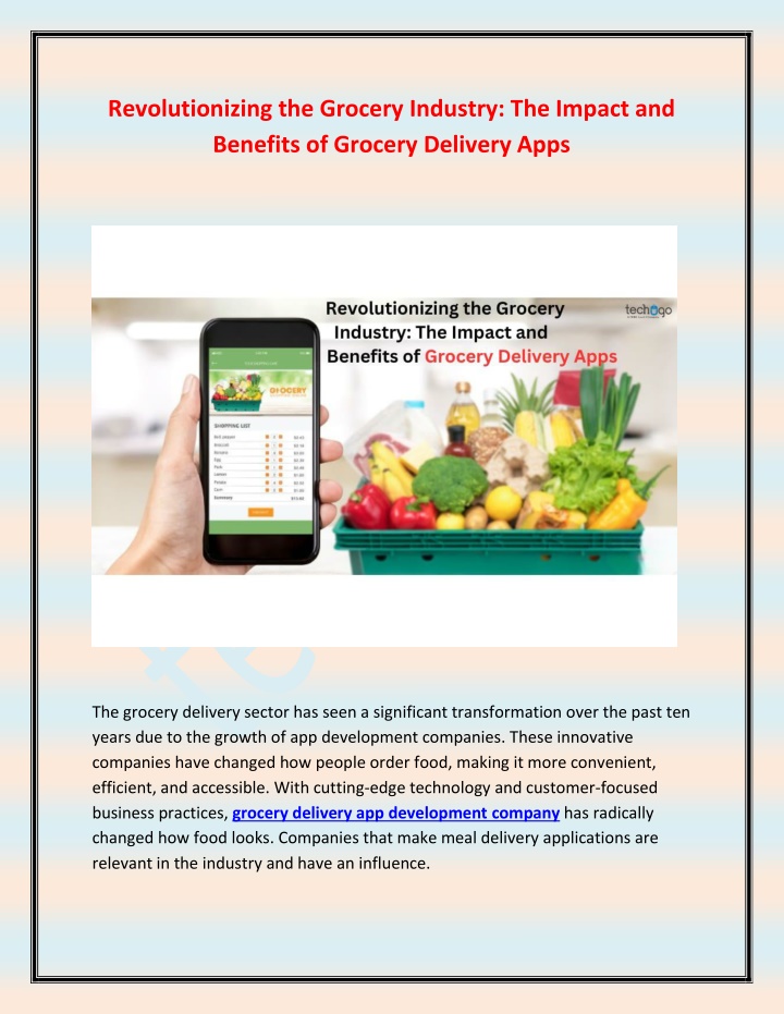 revolutionizing the grocery industry the impact