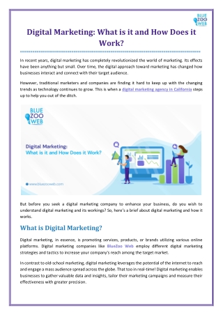 Digital Marketing: What is it and How Does it Work?