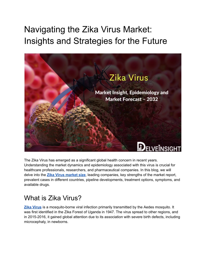 navigating the zika virus market insights