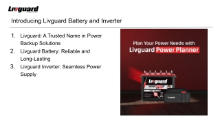 Introducing Livguard Battery and Inverter