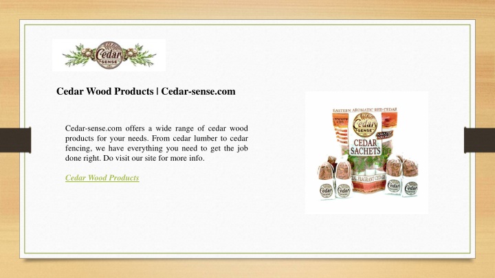 cedar wood products cedar sense com