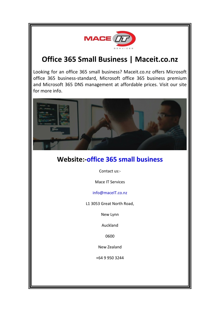 office 365 small business maceit co nz