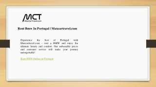 Rent Bmw In Portugal  Maxcartravel.com