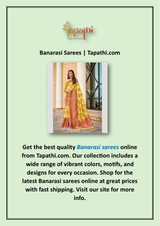 Banarasi Sarees | Tapathi.com