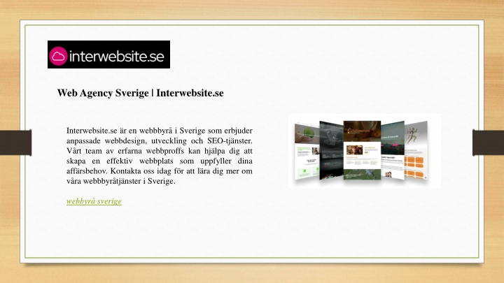 web agency sverige interwebsite se