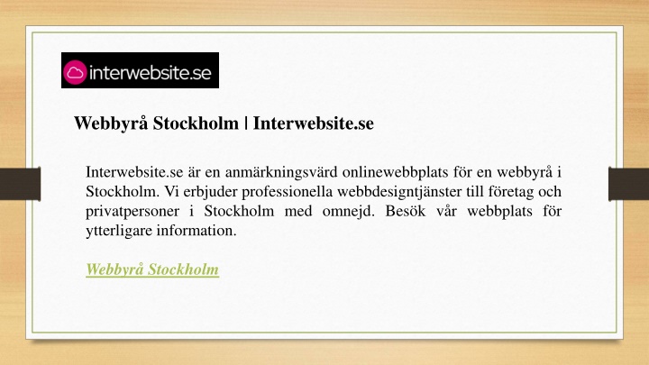 webbyr stockholm interwebsite se