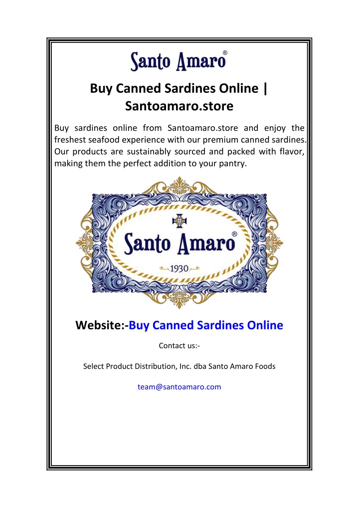 buy canned sardines online santoamaro store