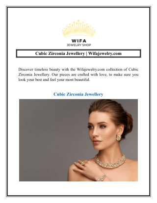 Cubic Zirconia Jewellery  Wifajewelry.com