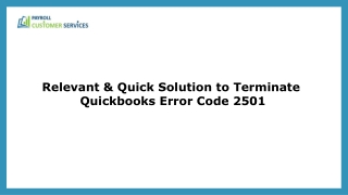 QuickBooks Error 2501 How to Prevent and Fix It