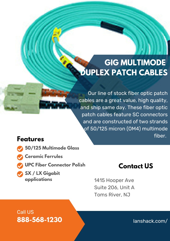 gig multimode duplex patch cables