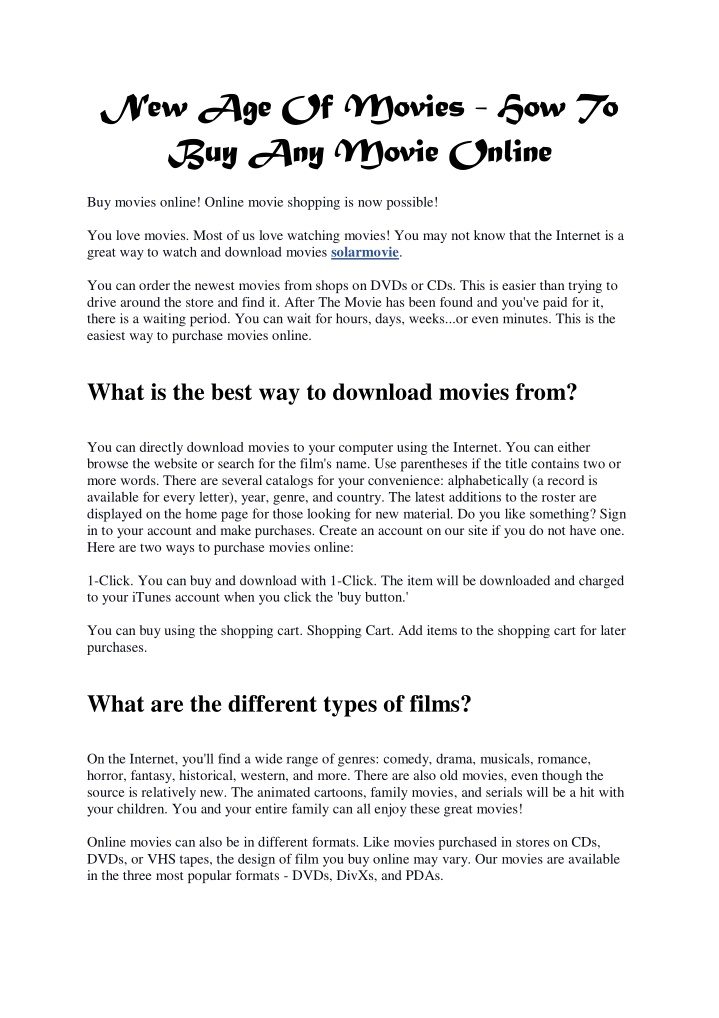 new age of movies how to buy any movie online