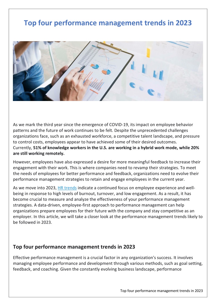 top four performance management trends in 2023