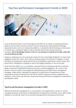 Top four performance management trends in 2023 - slide 1
