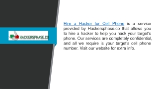 Hire a Hacker for Cell Phone  Hackersphase.co