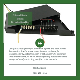 2 panel rack mount termination box