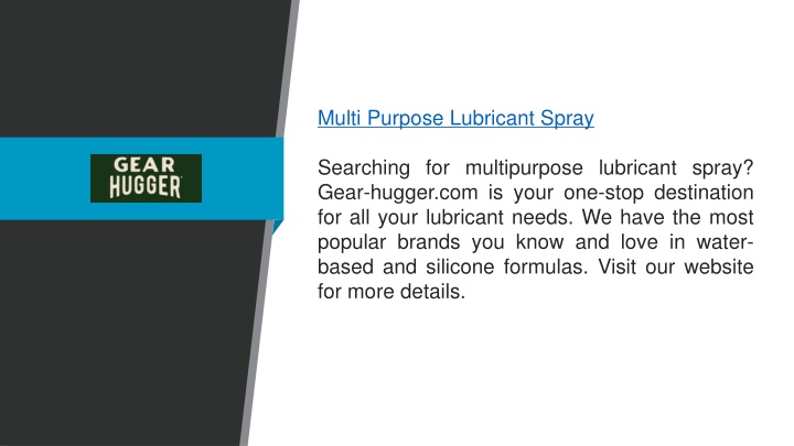 multi purpose lubricant spray searching