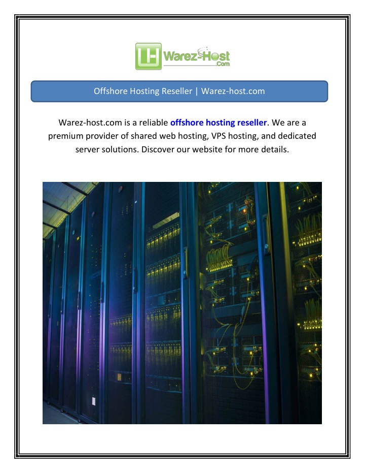 offshore hosting reseller warez host com