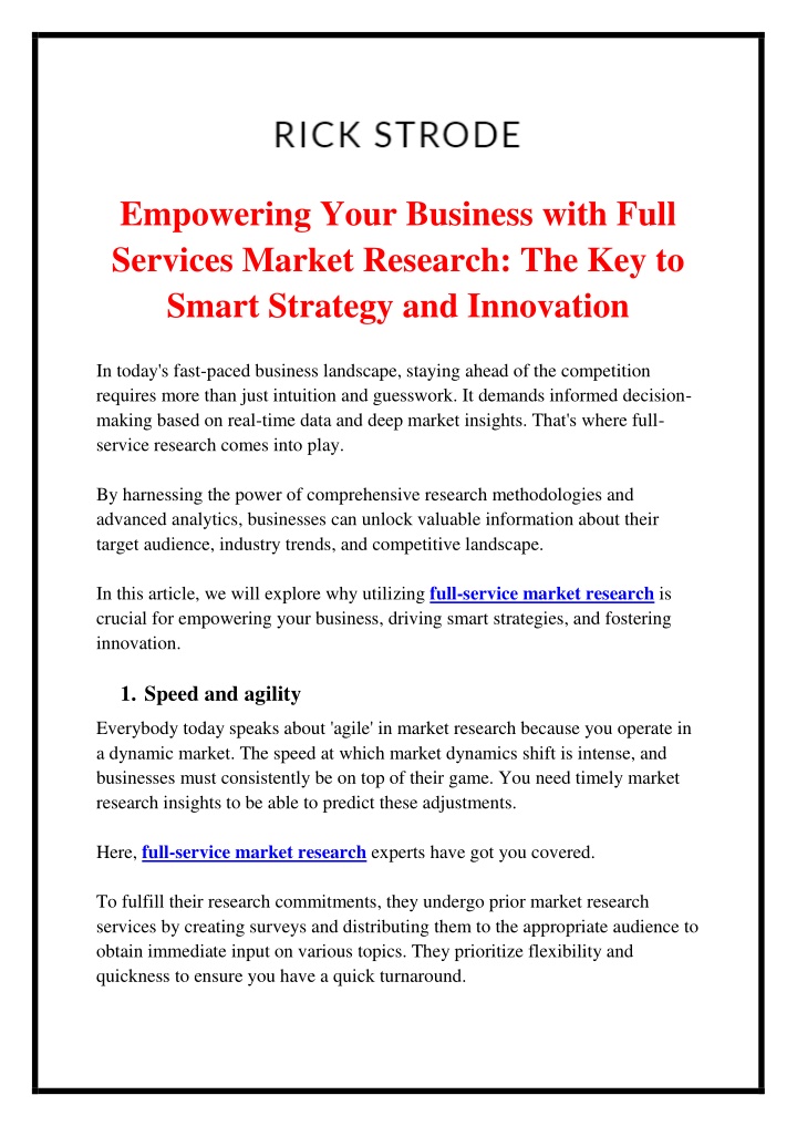 empowering your business with full services