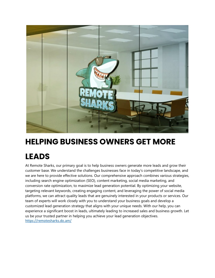 helping business owners get more leads at remote