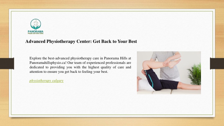 advanced physiotherapy center get back to your