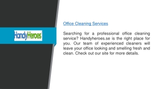 Office Cleaning Services  Handyheroes.se