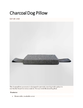 Charcoal Dog Pillows for Extra Comfort