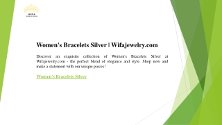 Women's Bracelets Silver  Wifajewelry.com