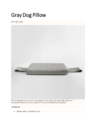 Gray Dog Pillows for Extra Comfort