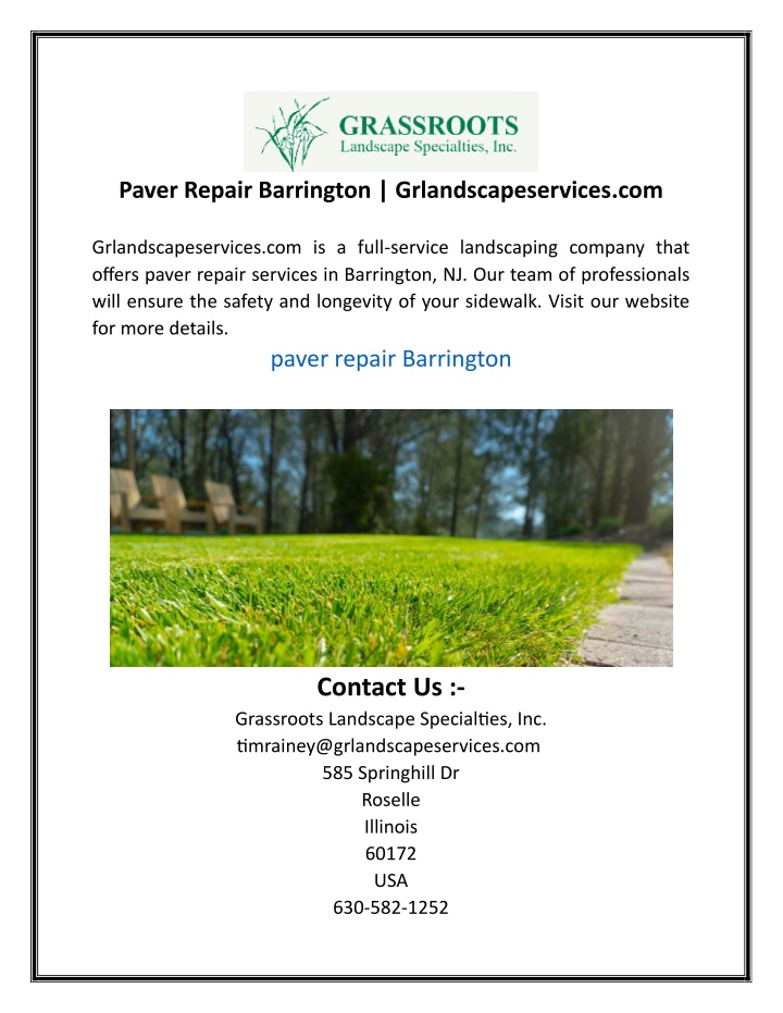 paver repair barrington grlandscapeservices