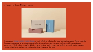 cheap custom mailer boxes