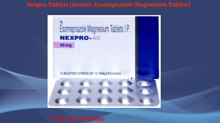 nexpro tablets generic esomeprazole magnesium