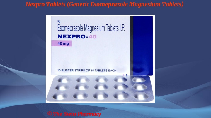 nexpro tablets generic esomeprazole magnesium