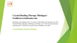 Crystal Healing Therapy Michigan  Goddesscrystalsteam.com