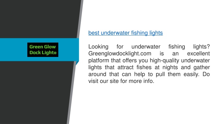 best underwater fishing lights looking