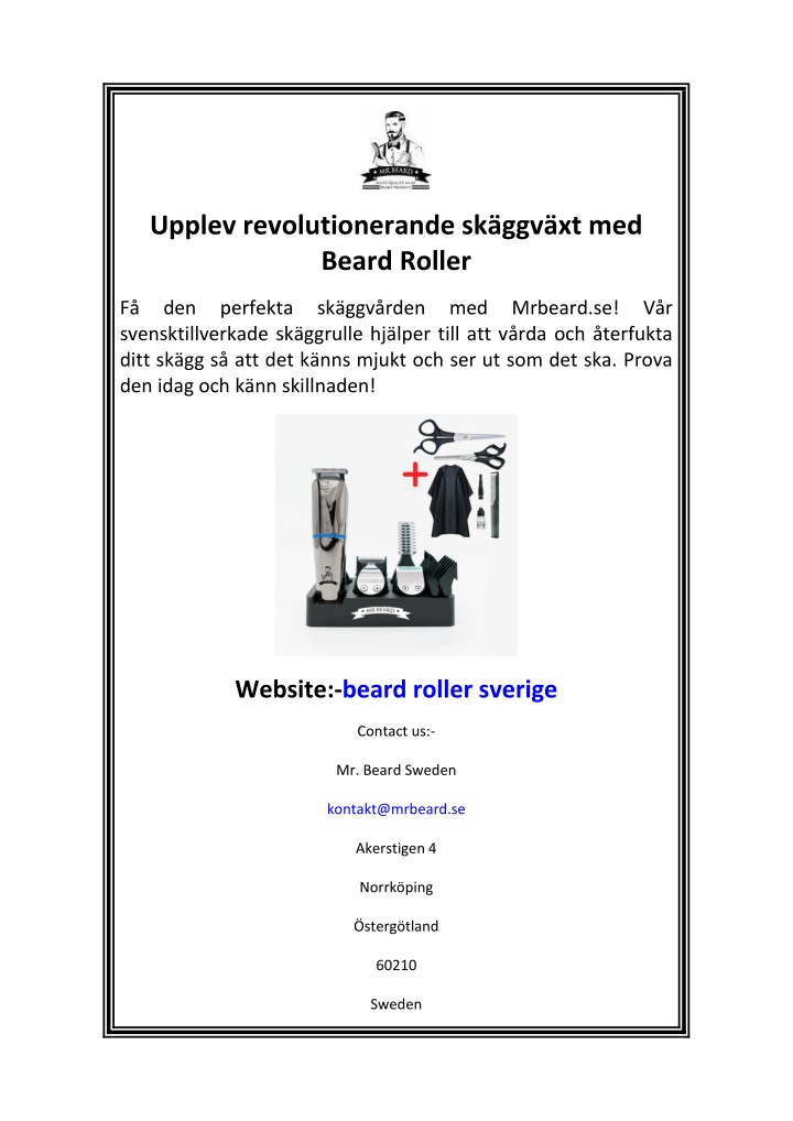 upplev revolutionerande sk ggv xt med beard roller