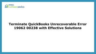 QuickBooks Unrecoverable Error 19062 00238 Causes and Solutions