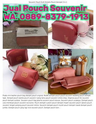 088ᑫ-8ᣮ7ᑫ-IᑫIᣮ (WA) Leather Pouch Kulit Souvenir Pouch Ziplock