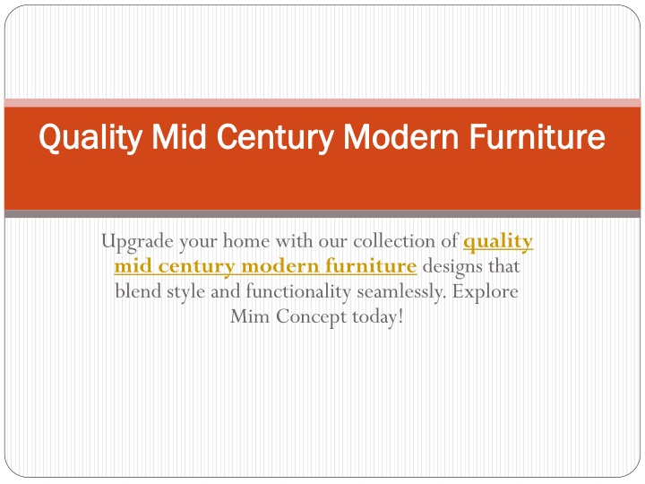 quality mid century modern furniture